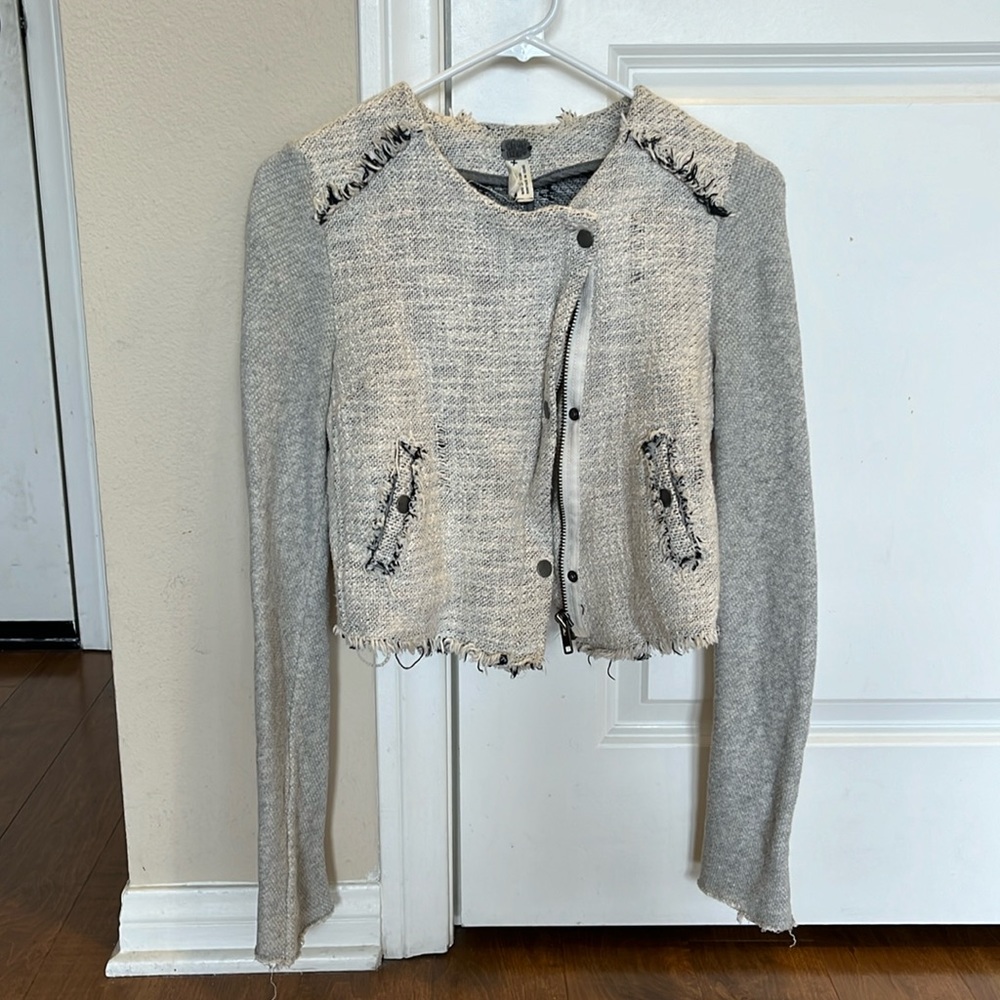 We The Free Gray and Cream Jacket